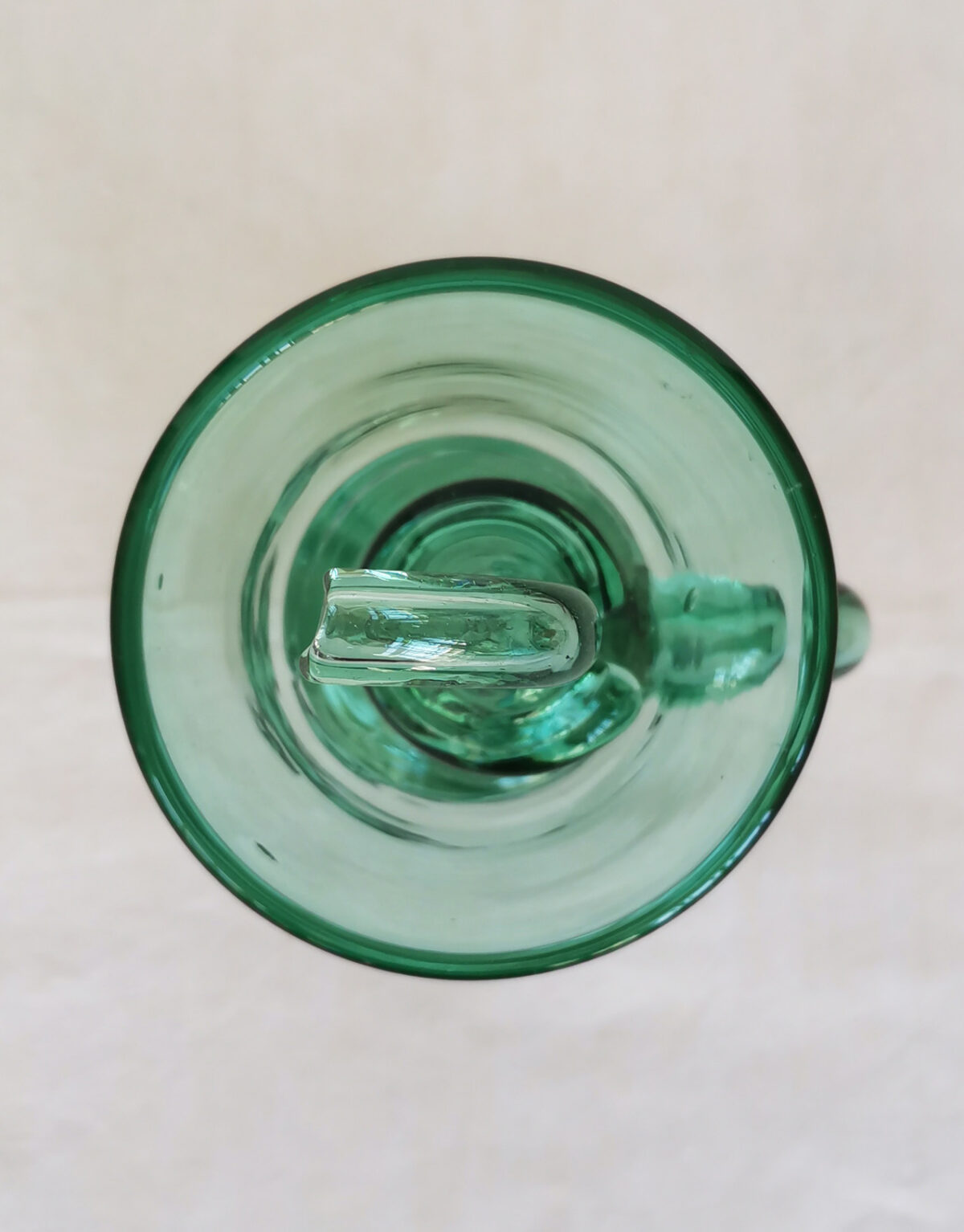 Blown Glass Oil Bottle - Green - Gordiola