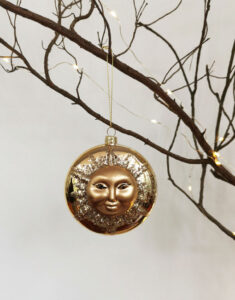 medalla sol árbol navidad